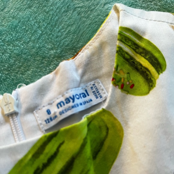 Mayoral sz 8 dress “dessert pattern “ gorgeous and fun!! Made in Spain - Picture 8 of 8